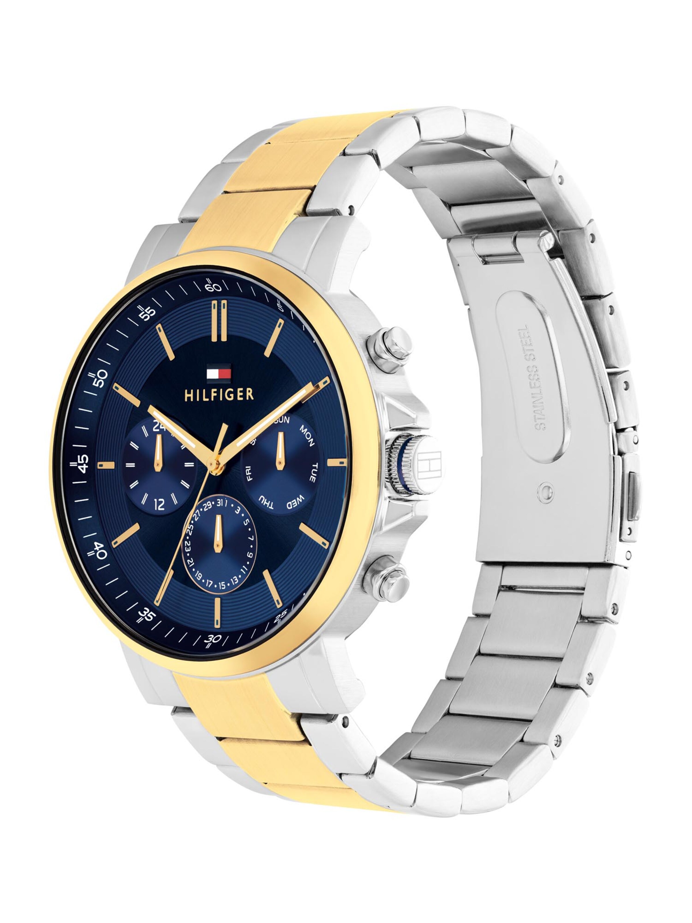 TOMMY HILFIGER Analogna ura 'Tyson' | srebrna barva