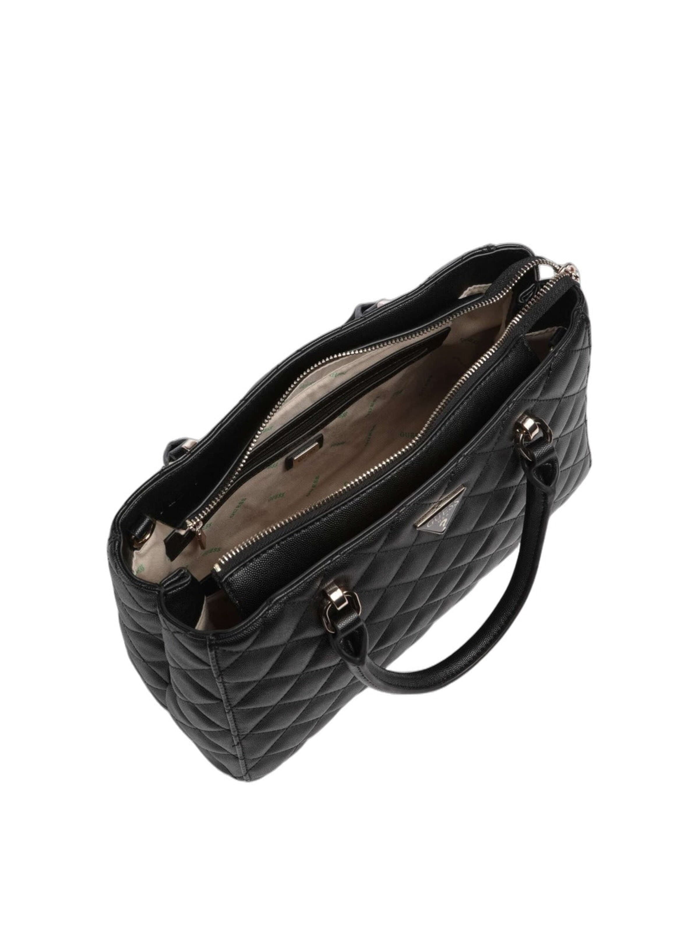 GUESS Torebka 'Guess Sac Bandoulière Eco Carly Girlfriend Black' w kolorze czarny
