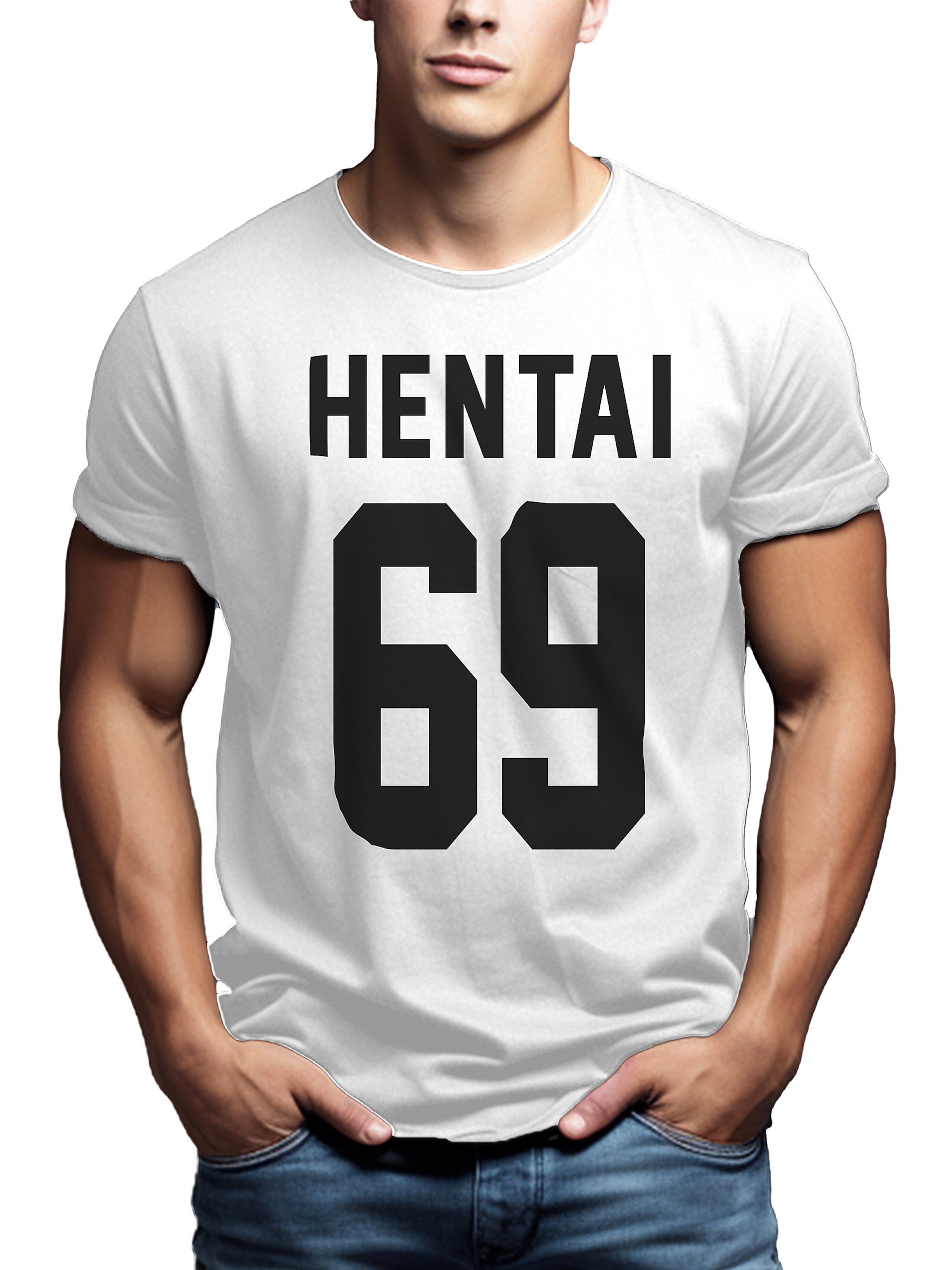 MAKAYA Shirt 'HENTAI69' in White
