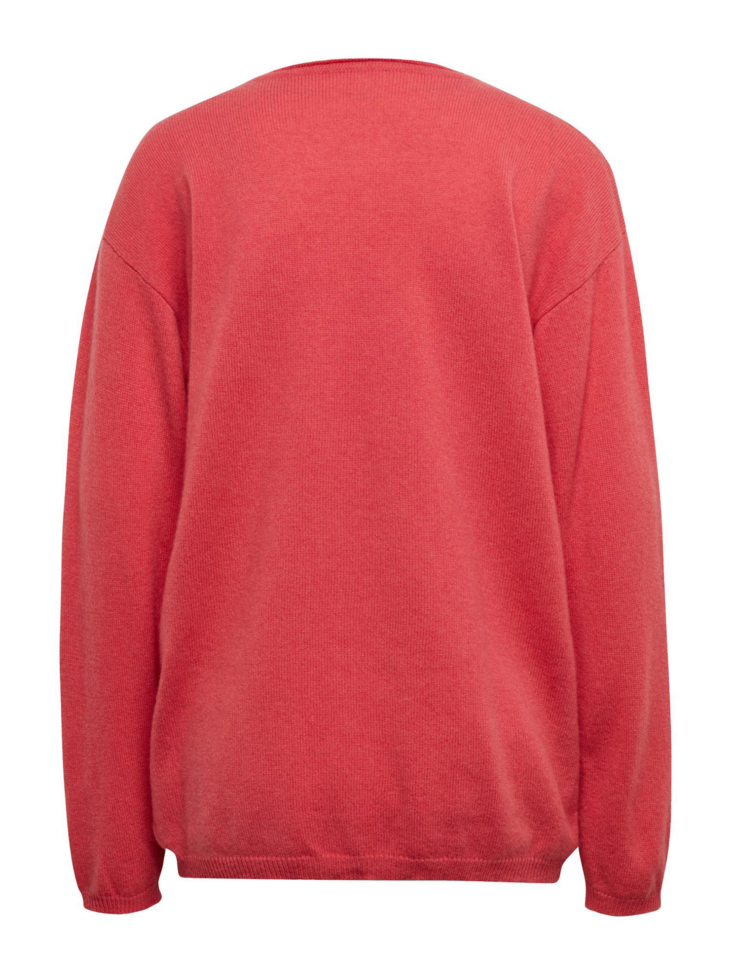 Goldner Pullover in Rot