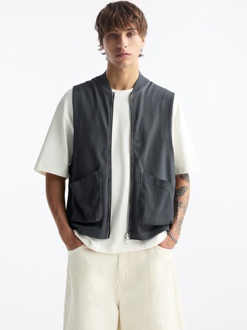 Pull&Bear Sweatjacke in Grau: Vorderseite
