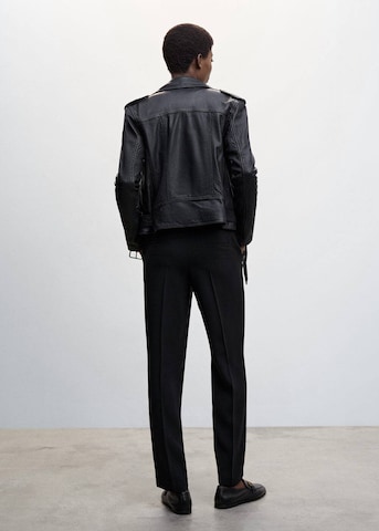 MANGO Normalny krój Spodnie w kant 'Semiflu' w kolorze czarny