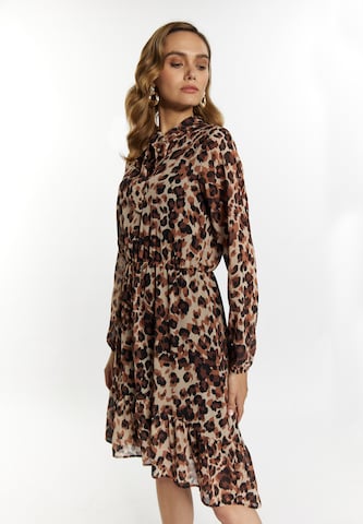 faina Dress in Brown: front