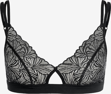 Erlich Textil Bralette Bra in Black: front
