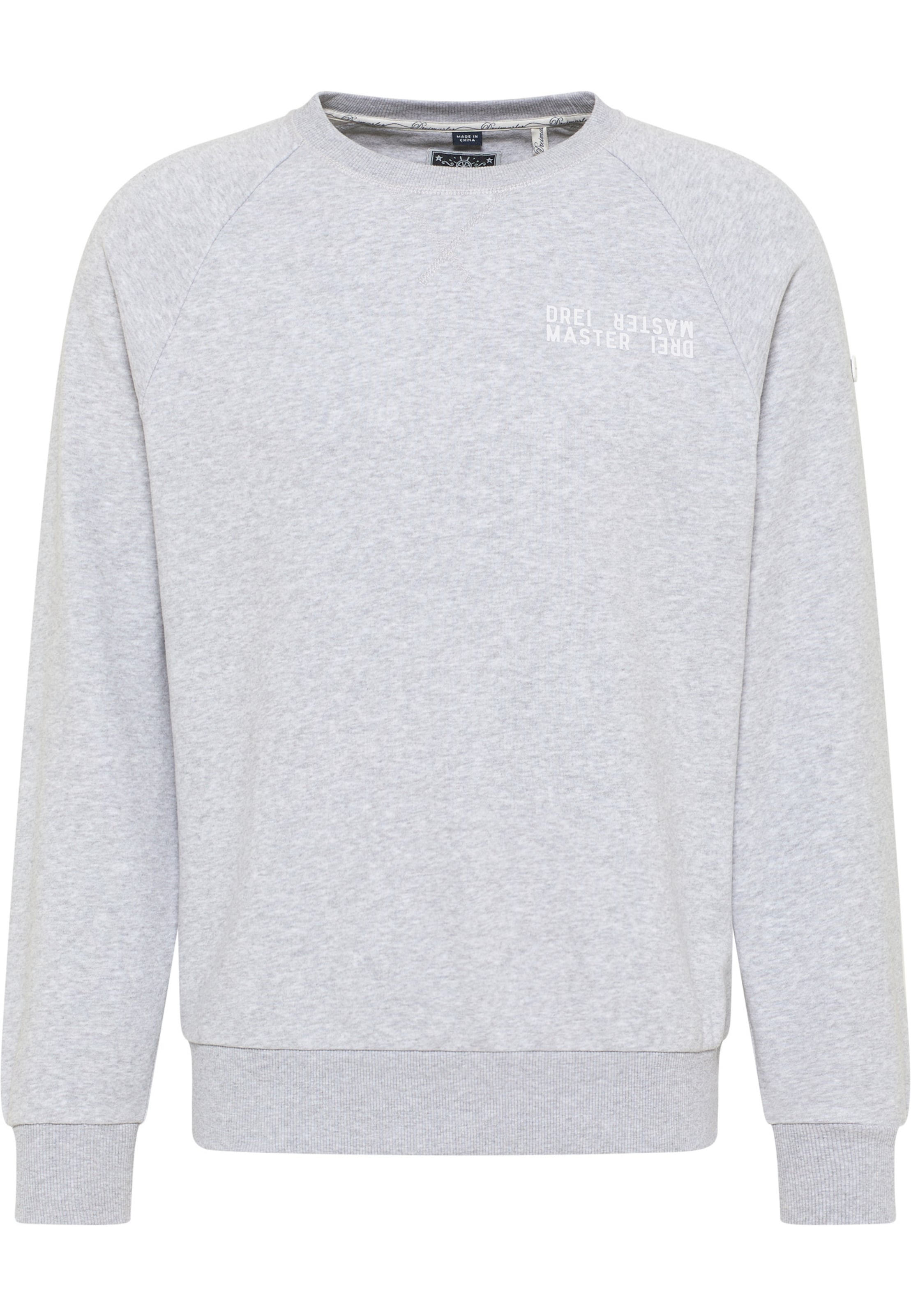 DreiMaster Maritim Mikina 'Bridgeport' - Sivá: predná strana