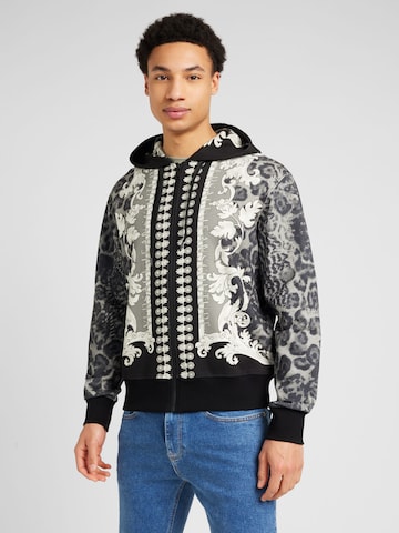 Versace Jeans Couture - Sudadera con cremallera en negro: frente