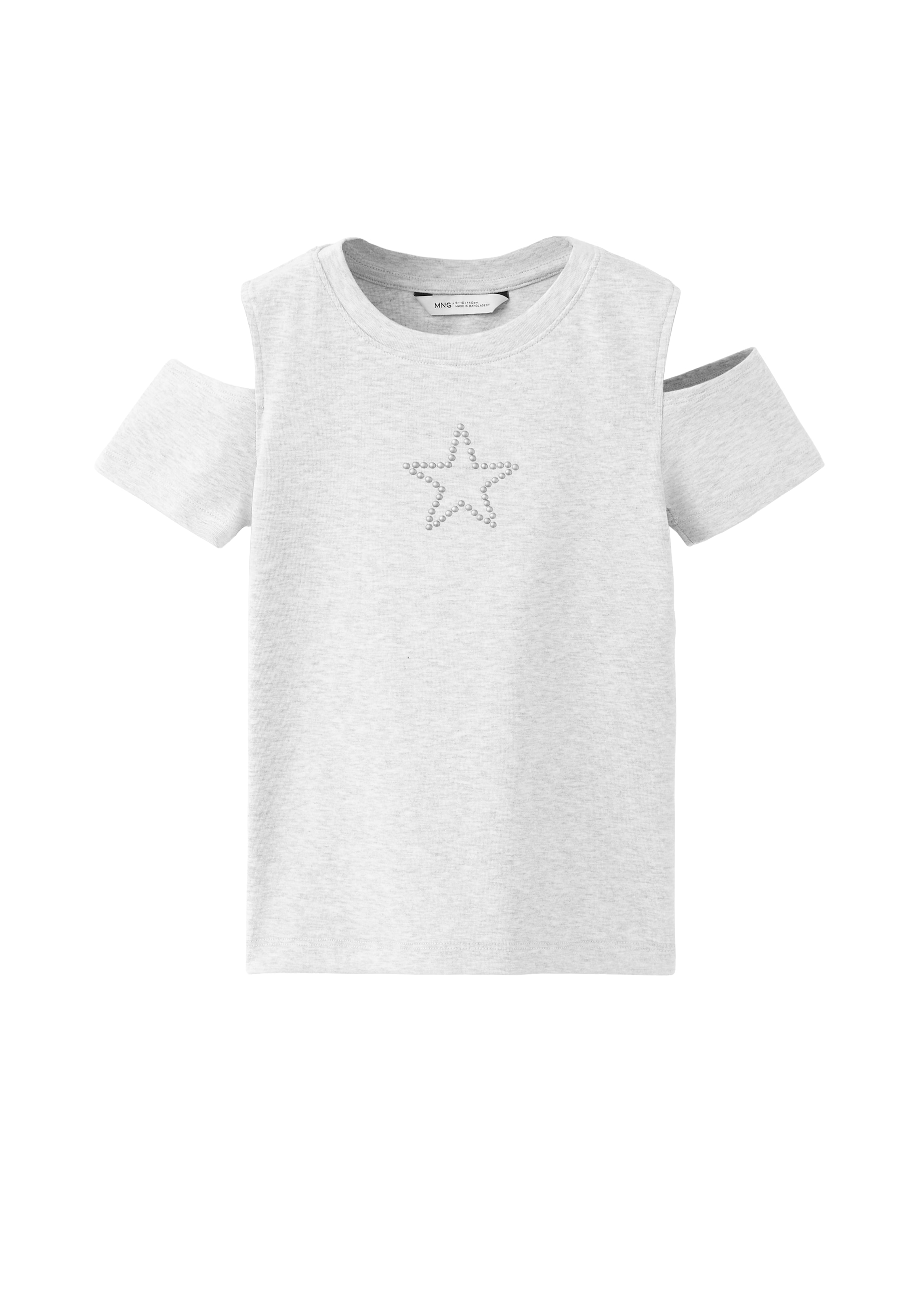 Tricou 'STAR' de la MANGO KIDS pe gri: față