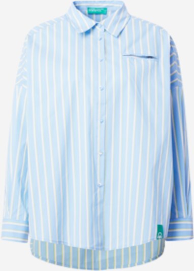 UNITED COLORS OF BENETTON Bluse in hellblau / hellgrün / weiß, Produktansicht