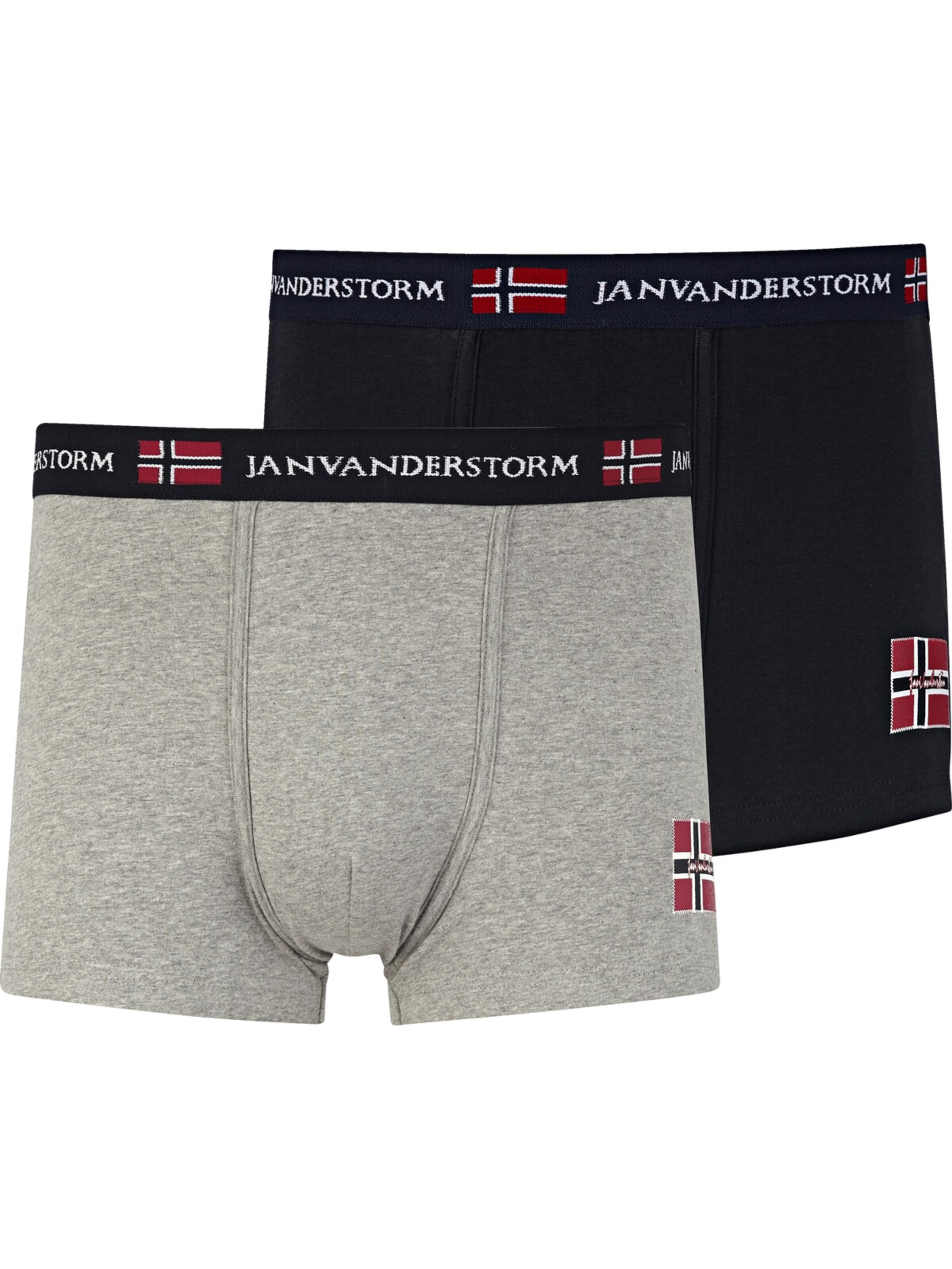 Jan Vanderstorm 2er Pack Retropant ' Tem ' in Grau: Vorderseite