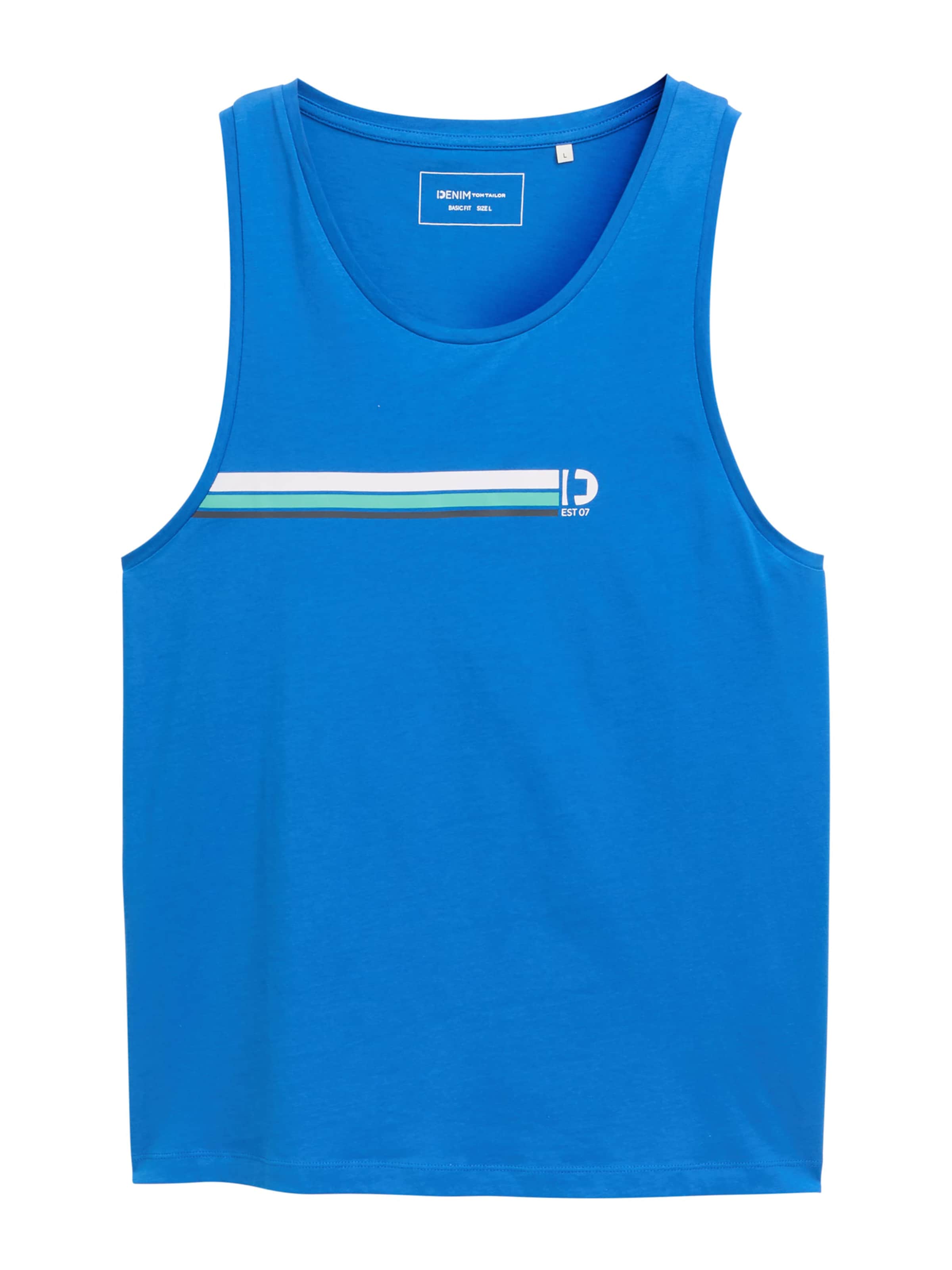 T-Shirt TOM TAILOR DENIM en bleu : devant