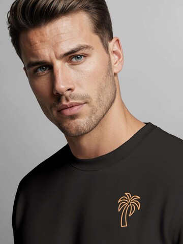 Neverless Sweatshirt 'Palm Lineart Logo'‌ in Schwarz