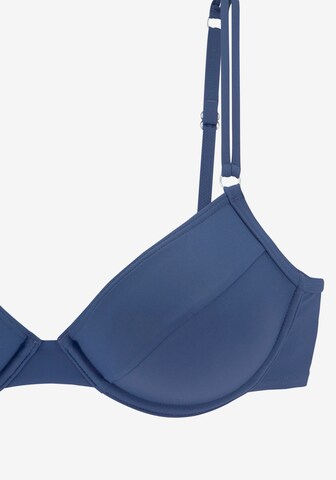 s.Oliver T-shirt Bikini top 'Rome' in Blue: front