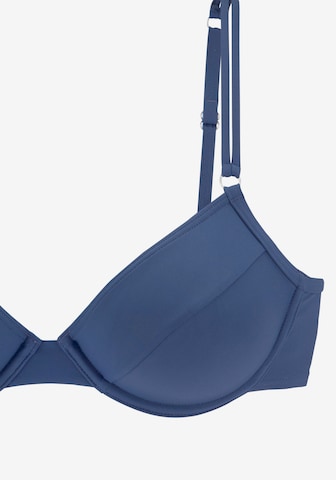 s.Oliver Koszulkowy Góra bikini 'Rome' w kolorze niebieski: przód