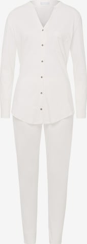 Hanro Pyjama ' Pure Essence ' in Wit: voorkant
