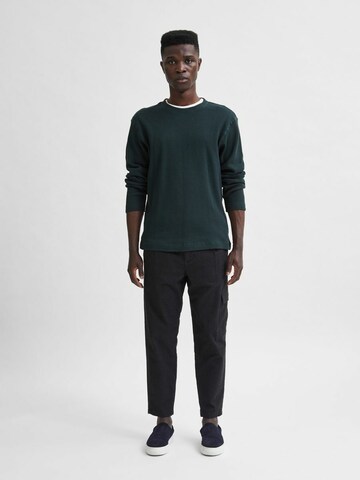 SELECTED HOMME Regular Pleat-Front Pants in Black