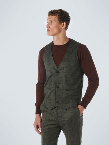 No Excess Suit Vest in Brown: front