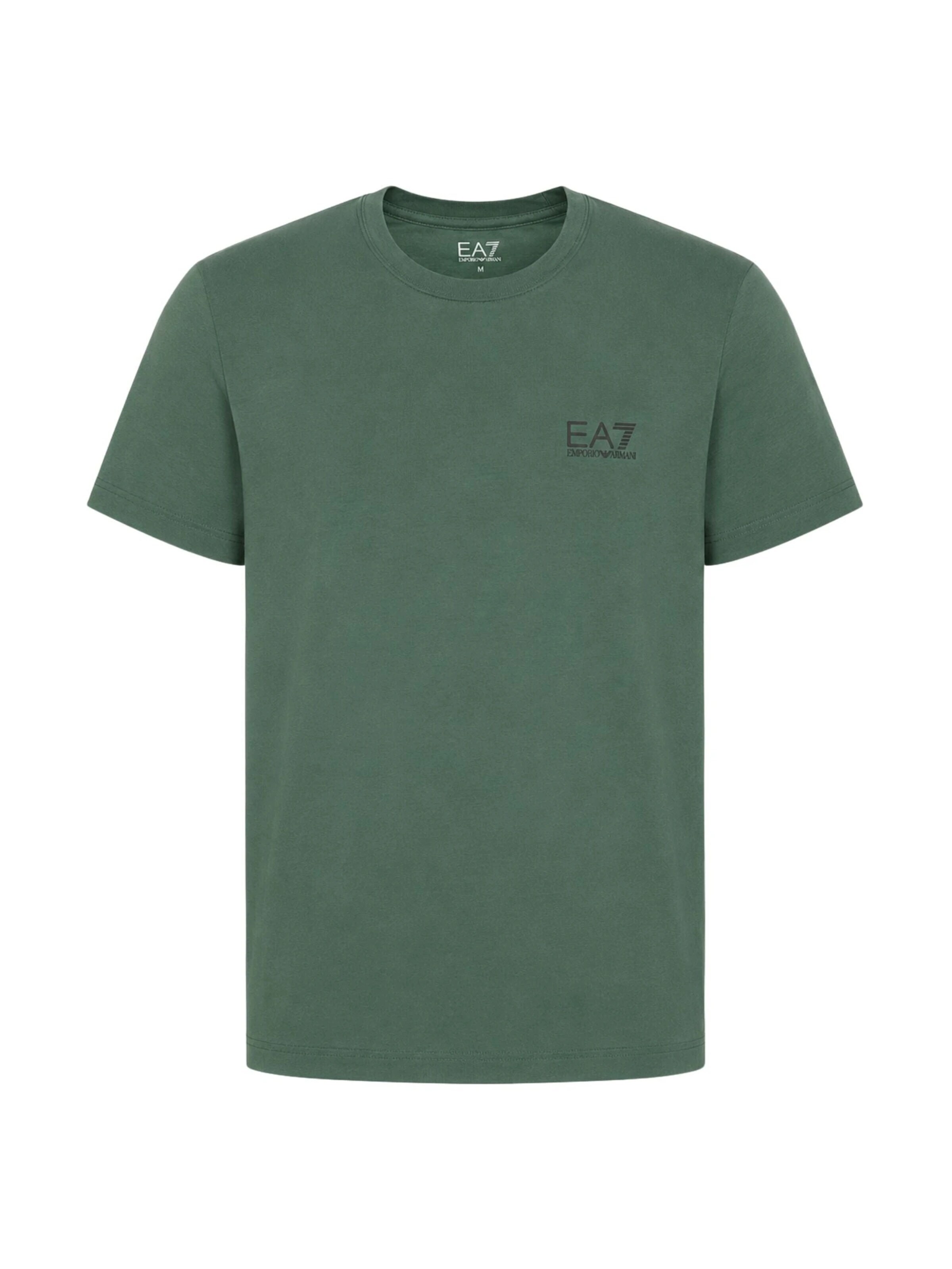 EA7 Emporio Armani Shirt 'JERSEY T-SHIRT' in Groen: voorkant