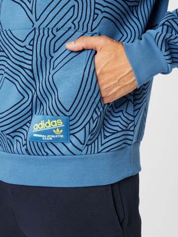 ADIDAS ORIGINALS Sweatshirt 'Original Athletic Club Allover Print' in Blau