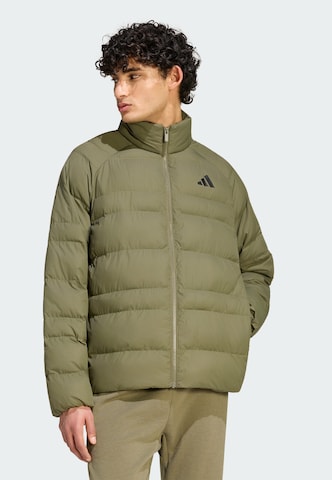 Giacca sportiva 'Essentials' di ADIDAS SPORTSWEAR in verde: frontale