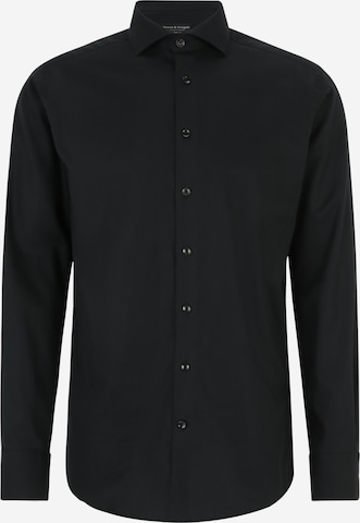 Bruun & Stengade Regular Fit Skjorte 'Begovic' i svart: forside