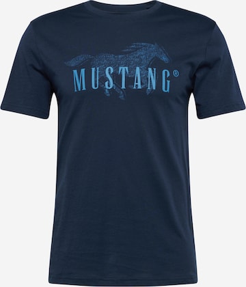 MUSTANG T-shirt 'Alex C' i blå: framsida