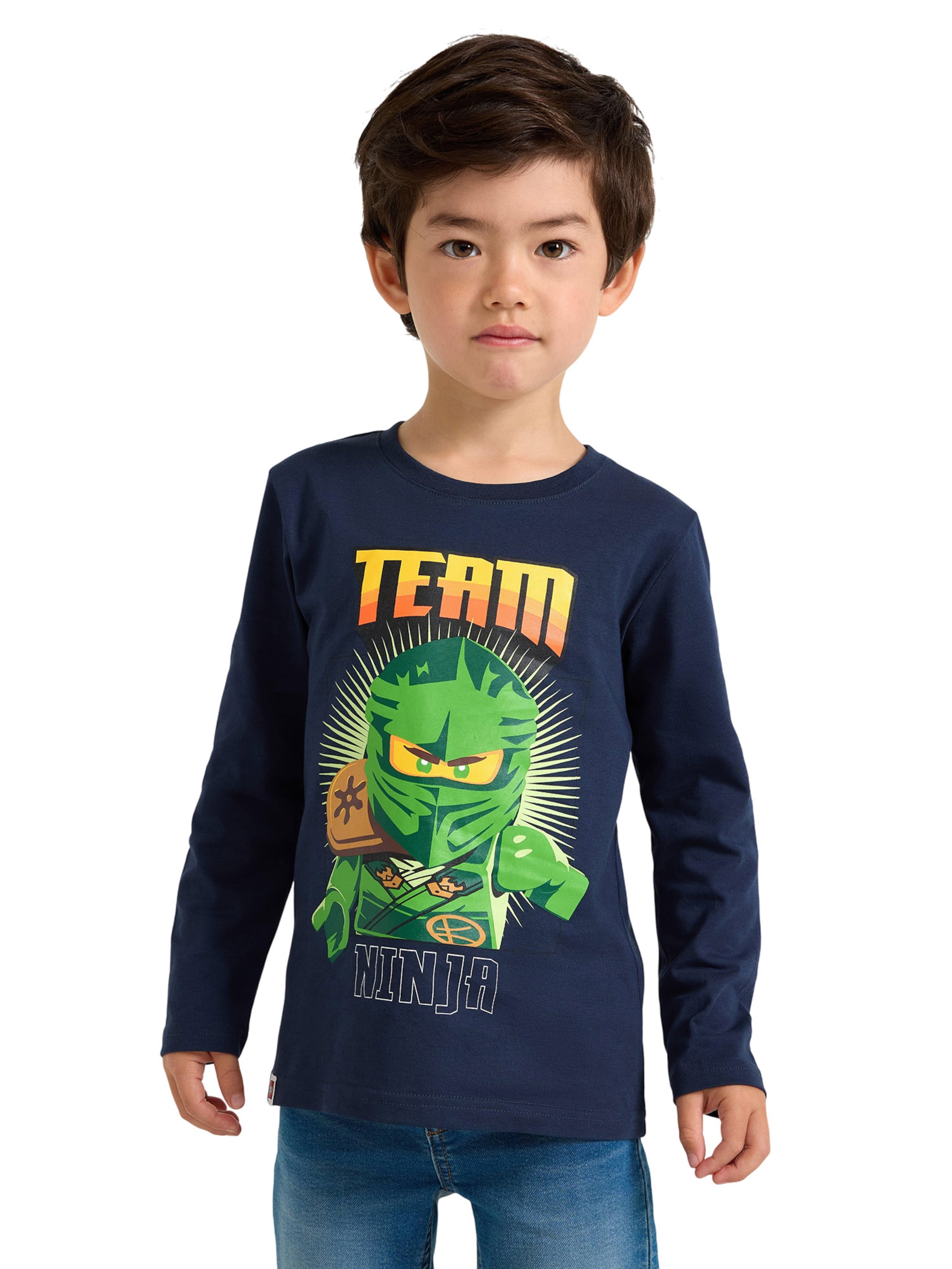 Lindex - Camiseta 'Ninjago' en azul: frente