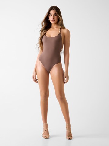 GUESS Bustier Badeanzug in Braun