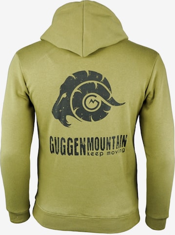 Sweat-shirt 'Kapuzenpullover H02 Fleece Hoodie' Guggen Mountain en vert : devant