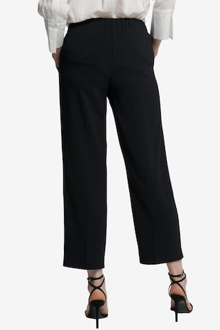 Ulla Popken Regular Pleat-Front Pants in Black