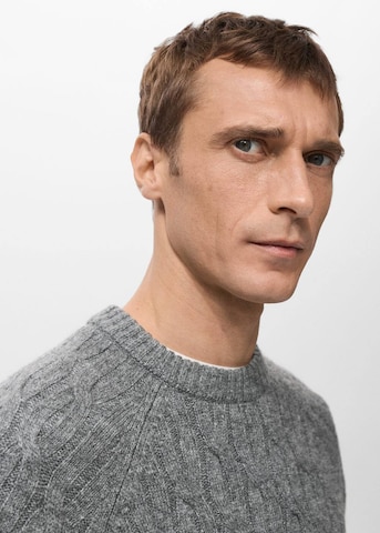 MANGO MAN Sveter 'Maria' - Sivá