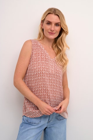 Kaffe - Blusa 'Aamber' en rojo: frente