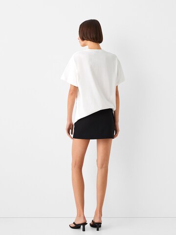T-shirt Bershka en blanc