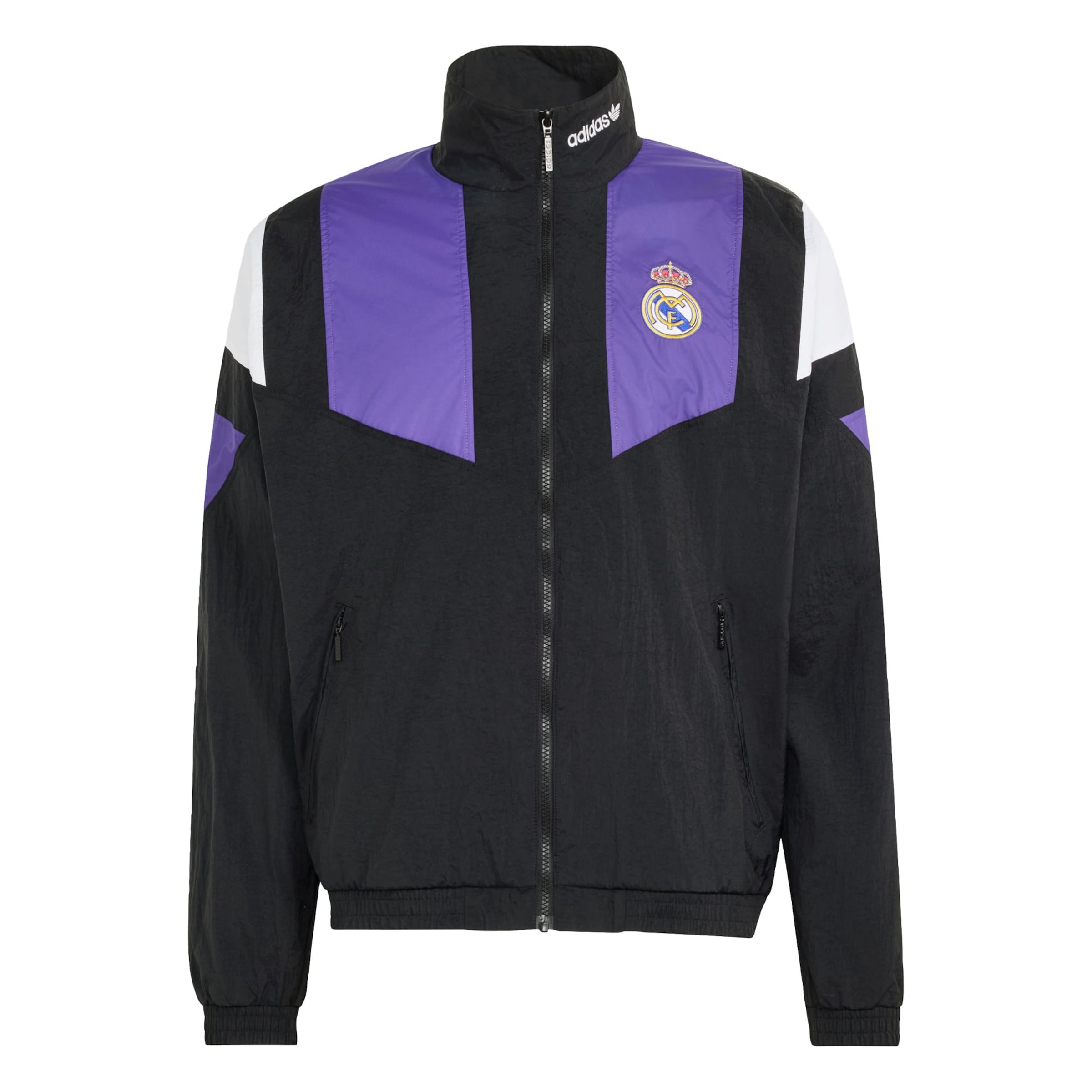 ADIDAS PERFORMANCE Trainingsjack 'Real Madrid EQT' in Zwart: voorkant