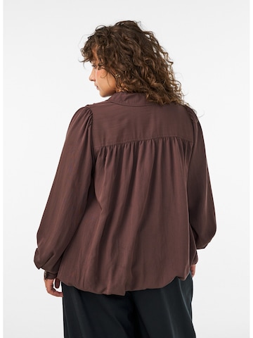 Camicia da donna 'Cilde' di Zizzi in marrone