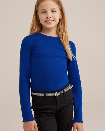 Maglietta di WE Fashion in blu: frontale