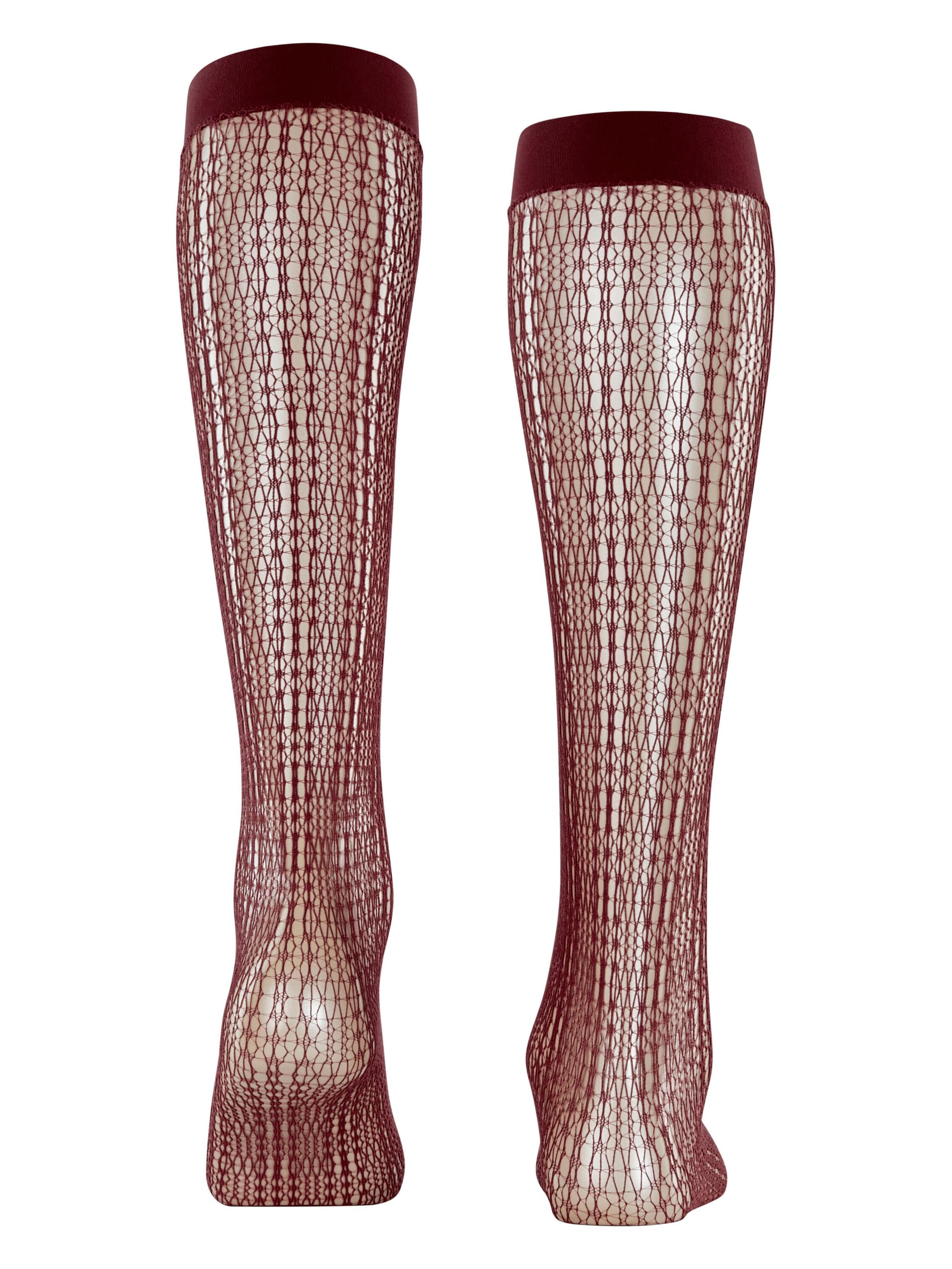 FALKE Overknee Strümpfe 'Crossroads'‌‌‌‌‌‌‌ in Rot