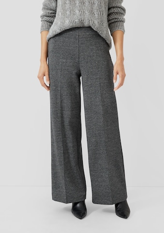 Wide Leg Pantalon à plis s.Oliver en gris