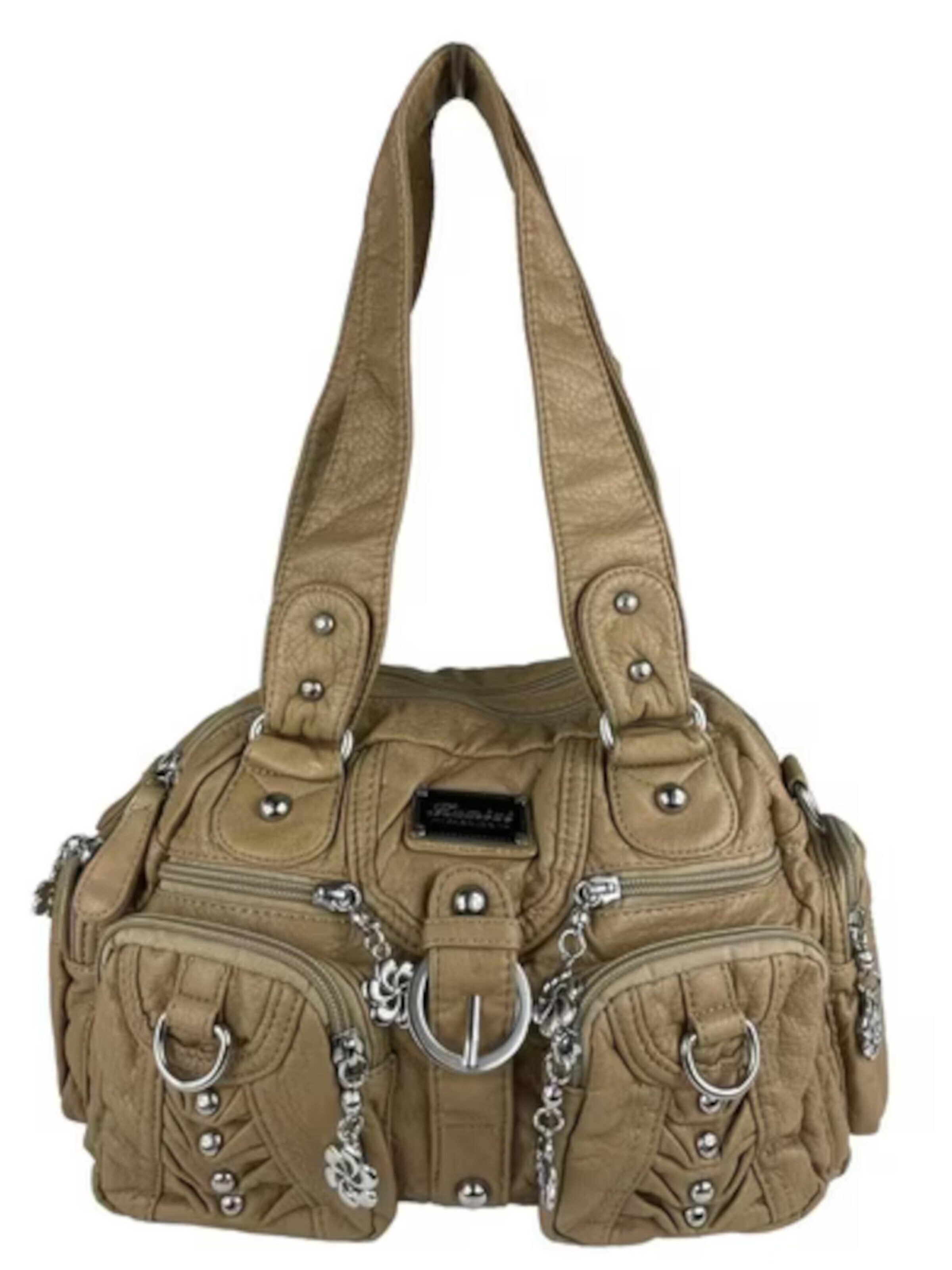 Kumixi Handbag in Beige: front