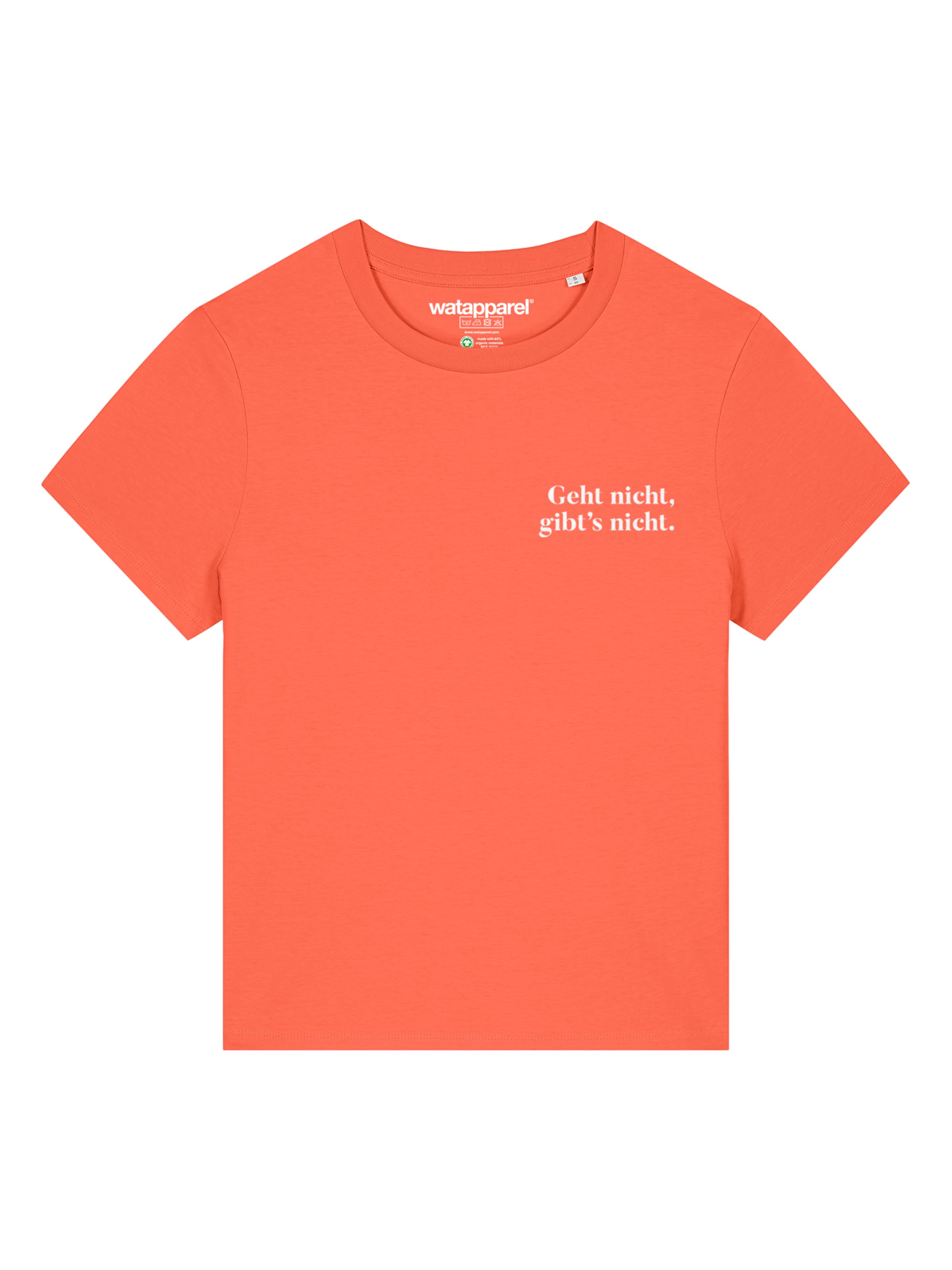 T-shirt 'Geht Nicht Gibts Nicht' Watapparel en orange : devant