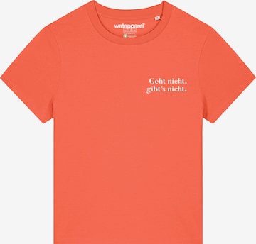 T-shirt 'Geht Nicht Gibts Nicht' Watapparel en orange : devant