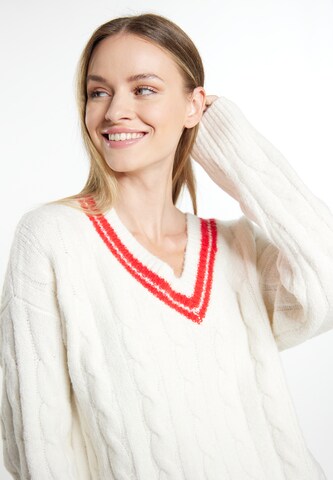 Pullover 'Boundry' di DreiMaster Maritim in bianco