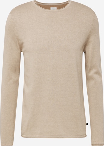 Pull-over QS en beige : devant