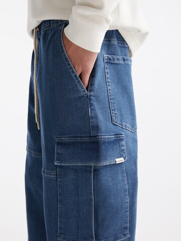 Tapered Jeans cargo di Pull&Bear in blu