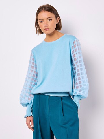 Pull-over ' ' Apricot en bleu : devant