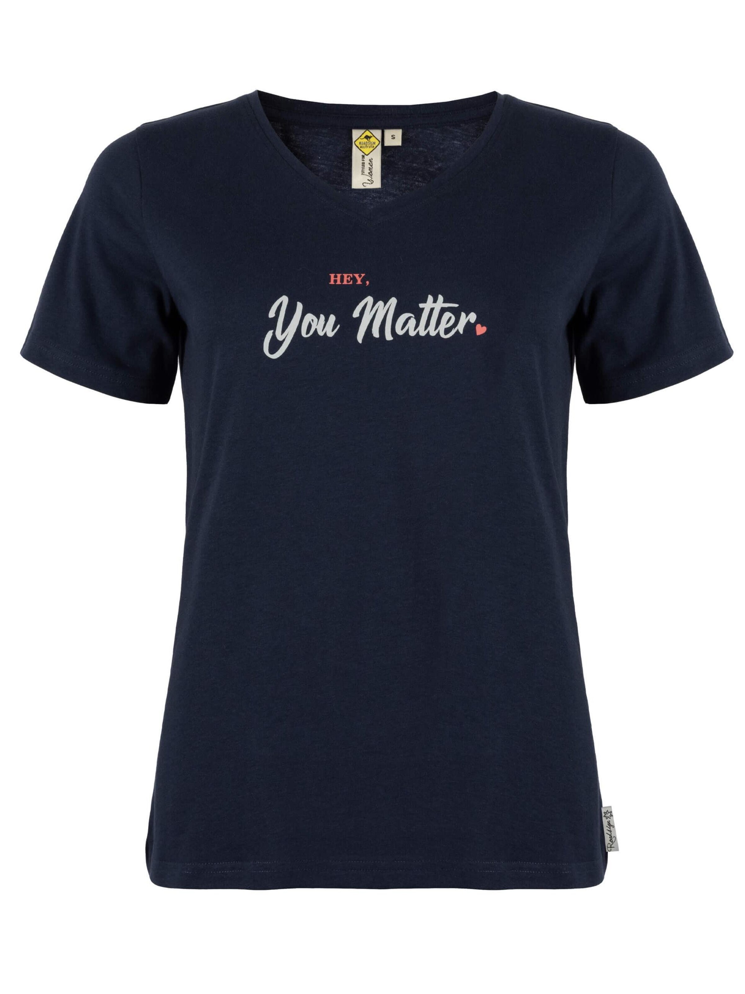 ROADSIGN australia Shirt 'T-Shirt You Matter Print-Shirt aus 100% Baumwolle, bequemer Schnitt für Alltag' in Blue: front