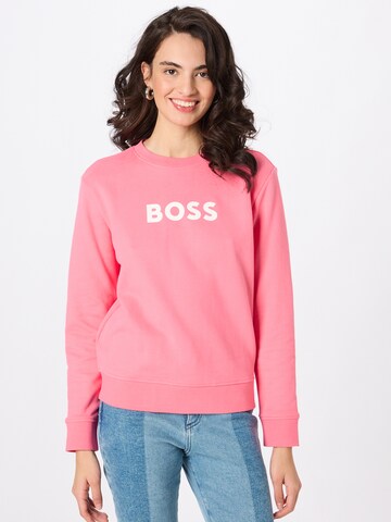 BOSS Sweatshirt 'Ela' i rosa: framsida
