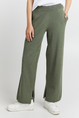 PULZ Jeans Loosefit Broek 'SARA' in Groen: voorkant