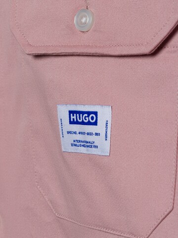 HUGO Regular fit Button Up Shirt 'Ekyno' in Pink