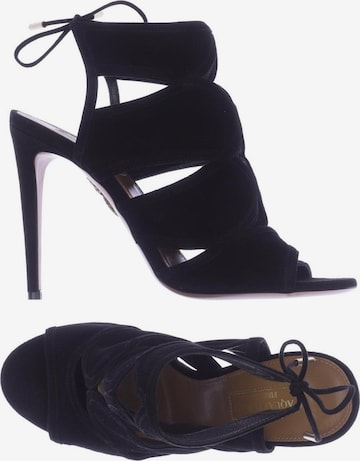 Aquazzura Sandals & High-Heeled Sandals in 40 in Black: front