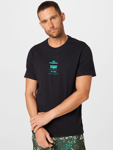 LEVI'S ® Regular Shirt 'Housemark Graphic Tee' in Zwart: voorkant